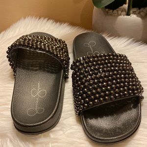 Jessica Simpson Womens Saycie Gunmetal 8M